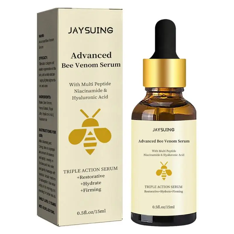 

Skin Tightening Essence Moisturizer For Face 15ml Bee Multi Peptide Women Skin Care Deep Anti Age Skin Wrinkles Repair Essence