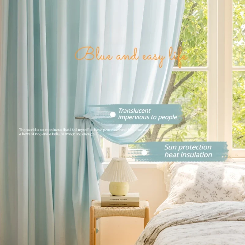 Марлевые занавески светопропускающие непрозрачные современные солнцезащитные