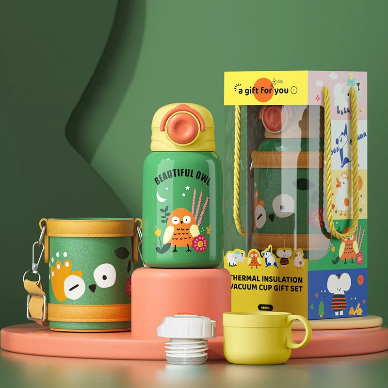 Water Bottle With Straw For Children To School Thermal
