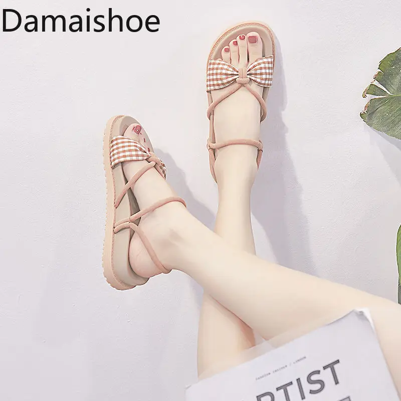 

2023 Summer New Two-Way Wear Internet Hot Sandals Fairy Style Student Flat All-Match Korean Rome Beach Ins Fashion Women Shoes