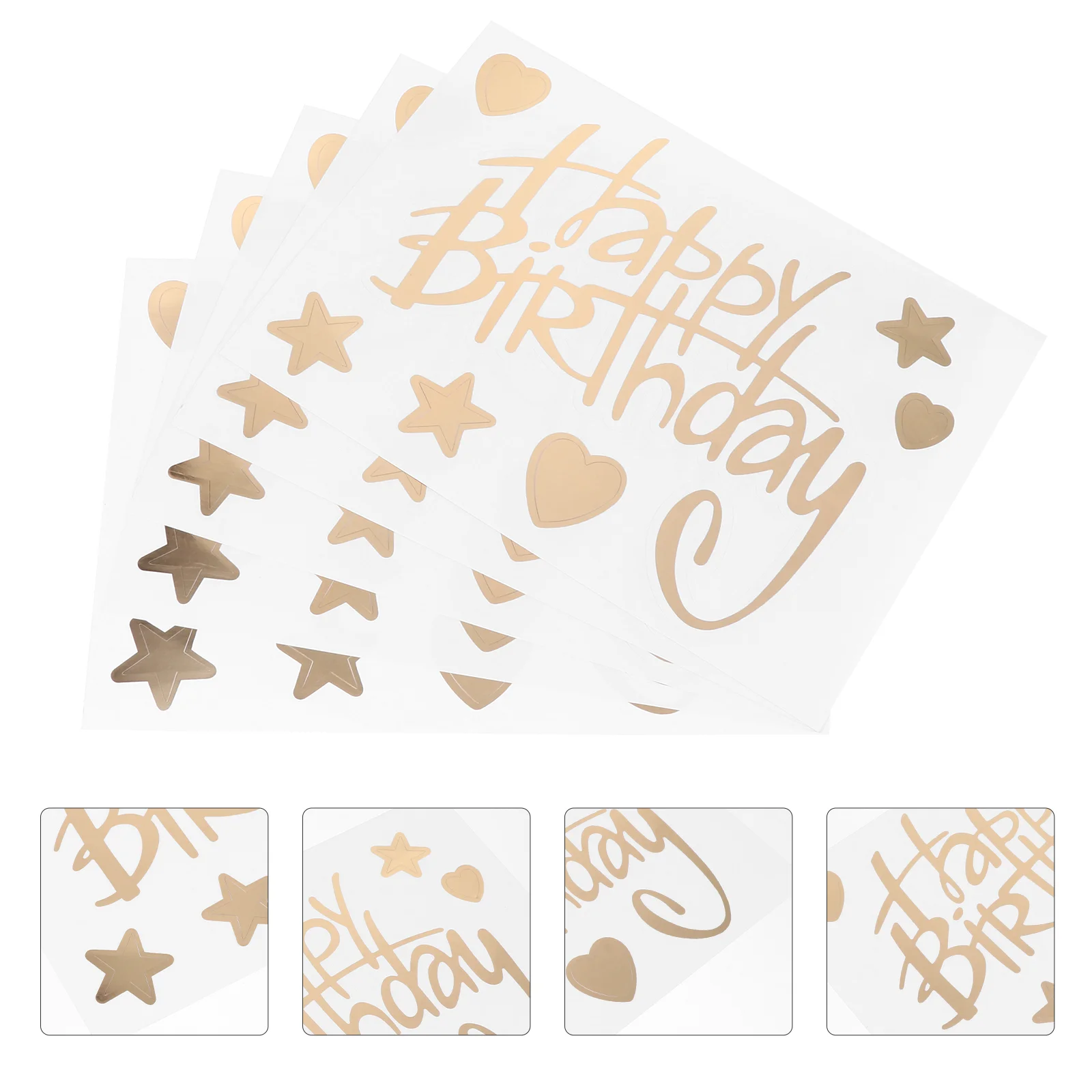 

5 Pcs Sticker Happy Birthday Stickers Child Ballons Decor Plastic Balloon Decal
