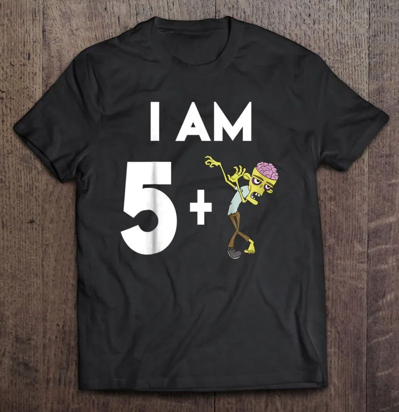 

Футболка Мужская/женская оверсайз, Спортивная рубашка с принтом зомби, подарок на 6 лет, 6 дней рождения