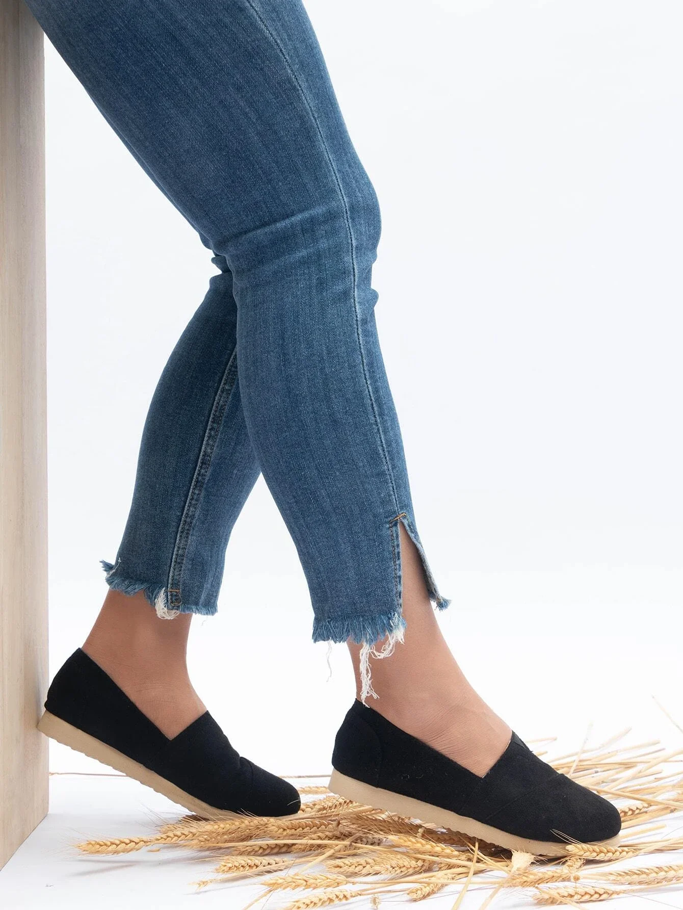 

Stitch Detail Slip On Flats