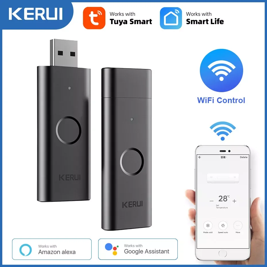 

KERUI Tuya WiFi IR RF Remote Control For Air Conditioner TV Smart Home Infrared Universal Remote Controller Alexa Google Home