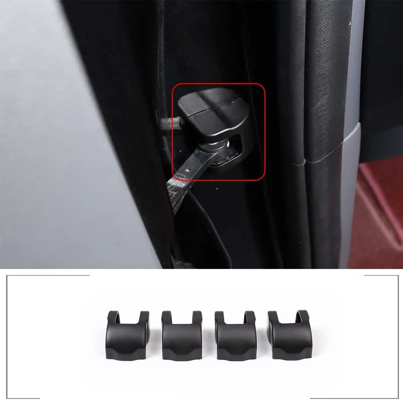 For 2015-2022 Ford Ranger ABS Black Car Styling Auto Door Lock Stopper Limiting Arm Buckles Covers Case Trim Car Interior Parts