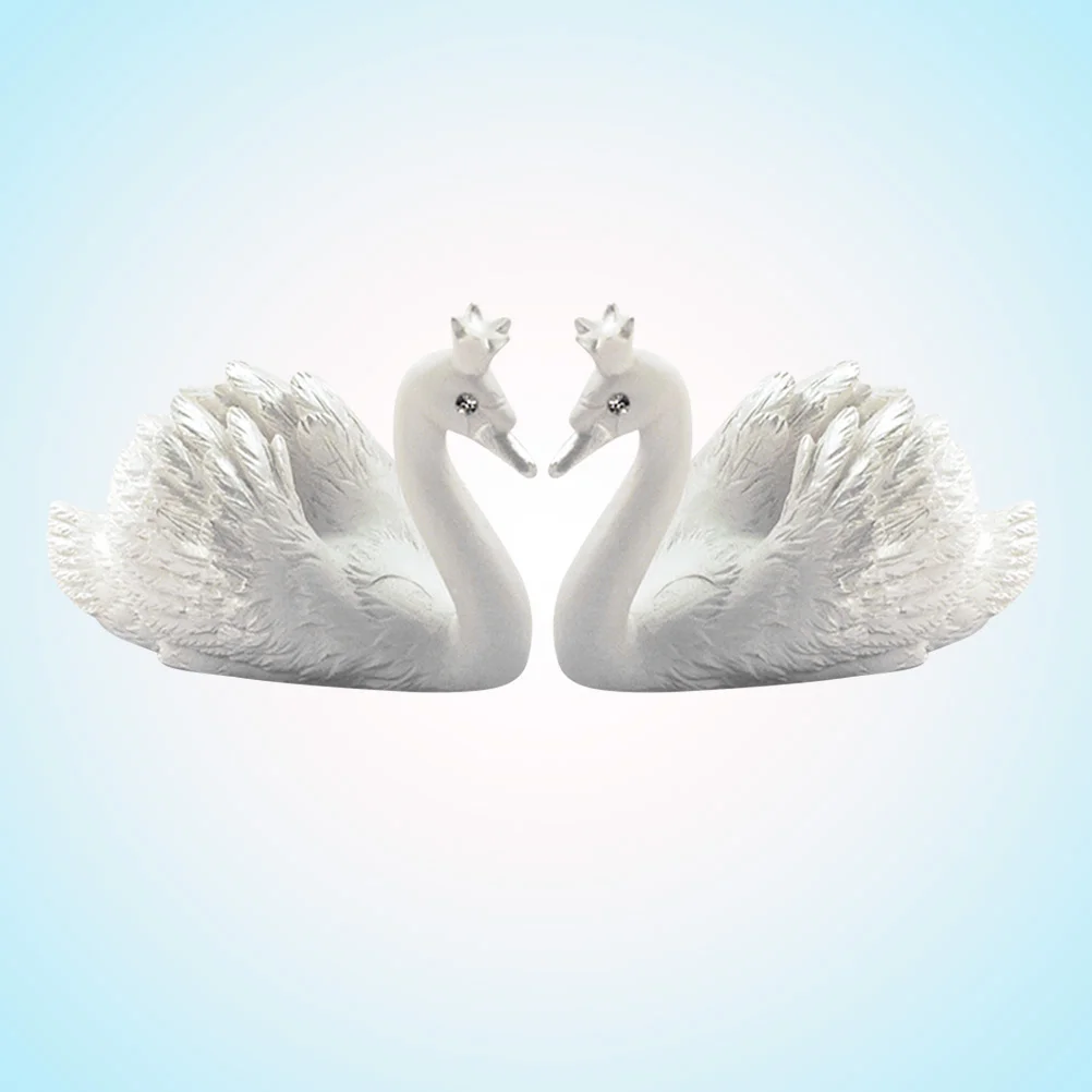 

2pcs Place Holder Table Number Clip Swan Shape Resin Photo Note Clip for Home