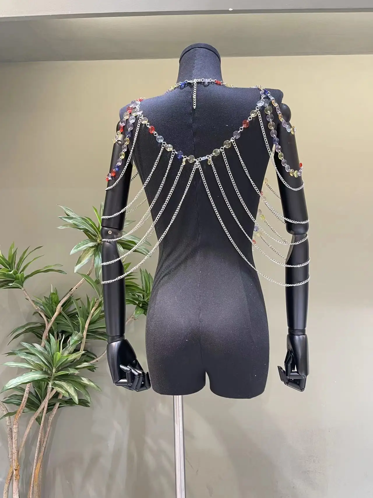 Модное женское пончо с кристаллами H80 &amp S90 женская сексуальная открытая