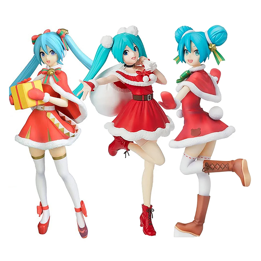 

Оригинальная японская аниме фигурка Sega SPM Miku Christmas 2019/2020/2021 Ver. Модель игрушки из ПВХ, праздничный подарок, коллегированные милые Мультяшные к...