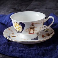 english ceramic coffee cup and saucer set european style afternoon tea set creative ceramic simple household red tea cup