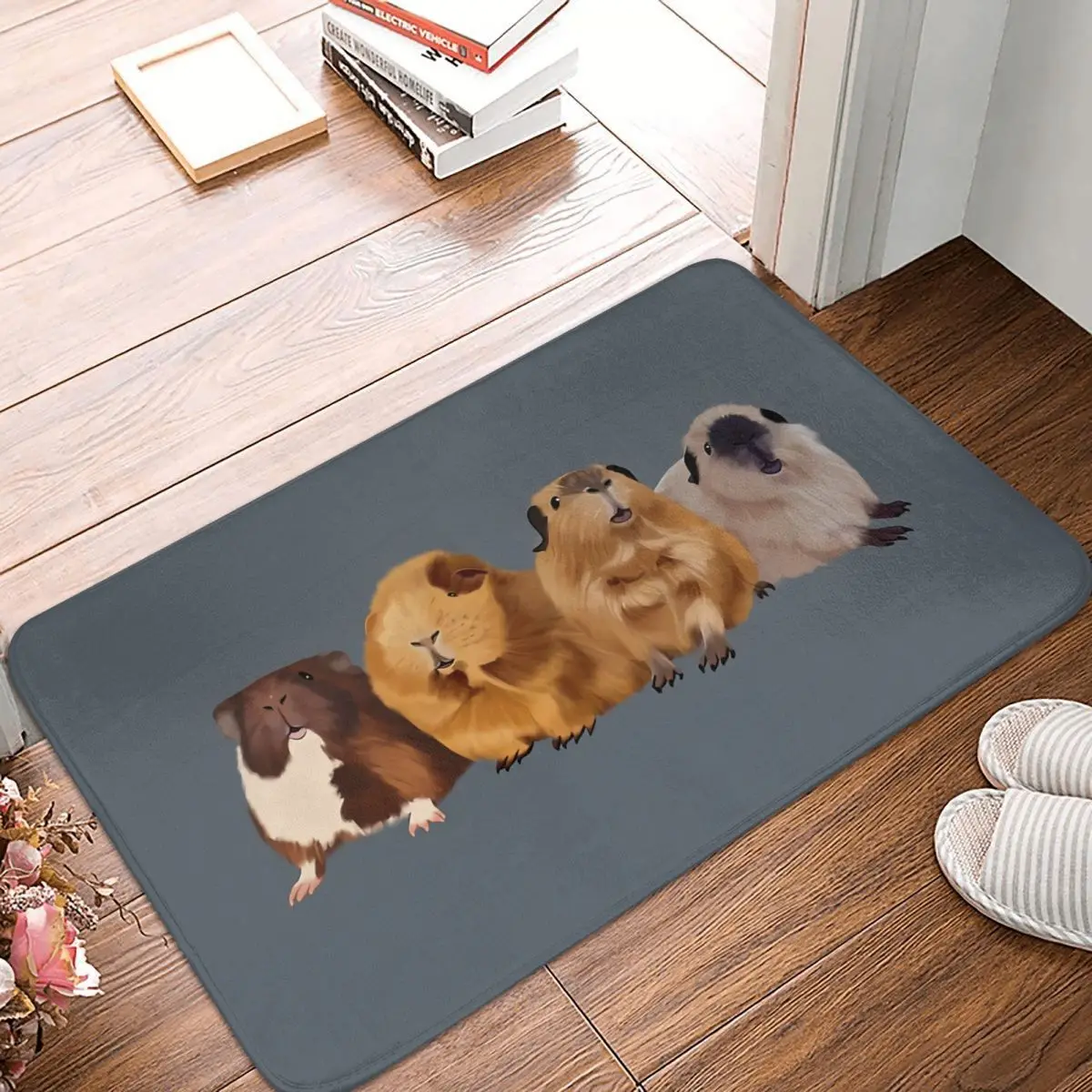 

Capybara Animal Anti-Slip Doormat Living Room Mat Guinea Pig Portrait Floor Carpet Welcome Rug Home Decorative