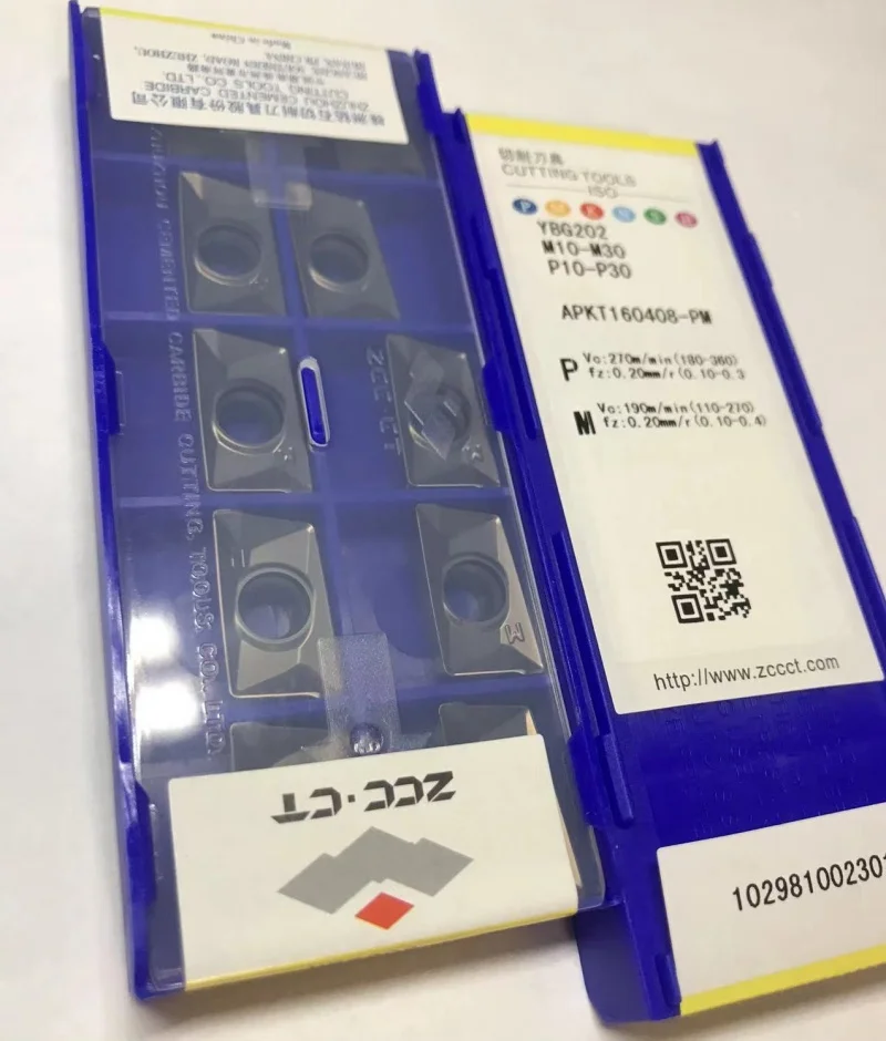 APKT160408-PM YBG202/APKT160408-PM YBD102/APKT160408-PM YBD152/APKT160408-PM YBD252 Твердосплавные вставки для лезвий с ЧПУ, 10 шт.