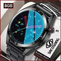2022 new 8g memory 454454 amoled screen smart watch always display bluetooth call local music smartwatch for men tws earphones