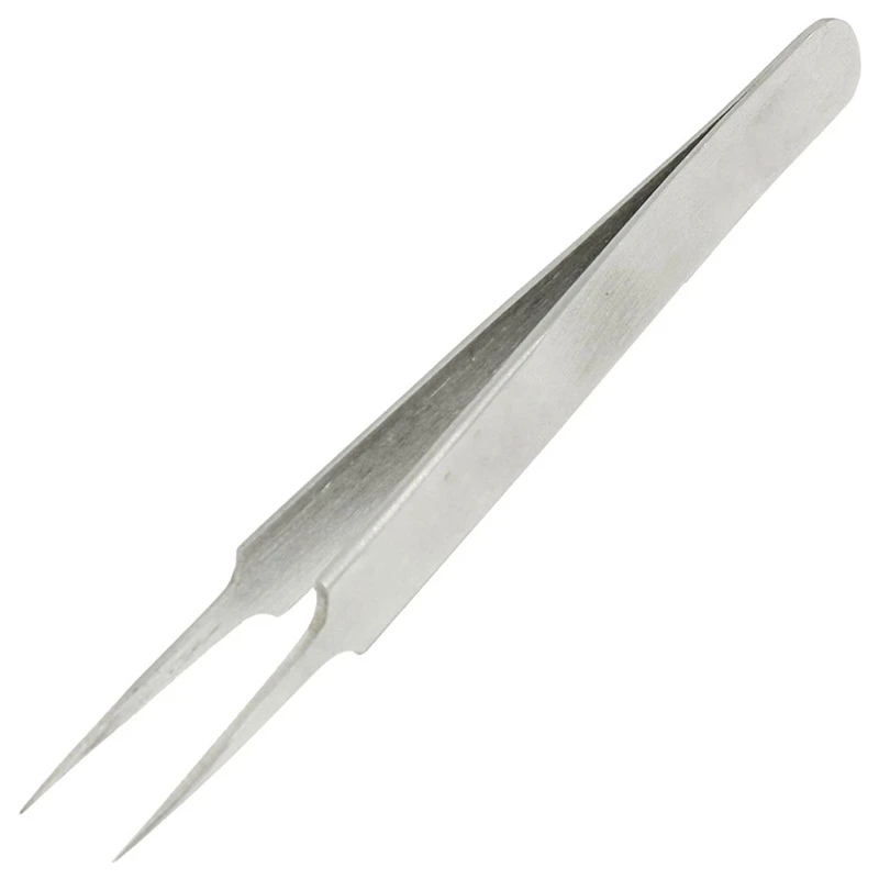 

JFBL Hot 2X Mini Pointy Tip Polished Stainless Steel Straight Tweezers 11Cm