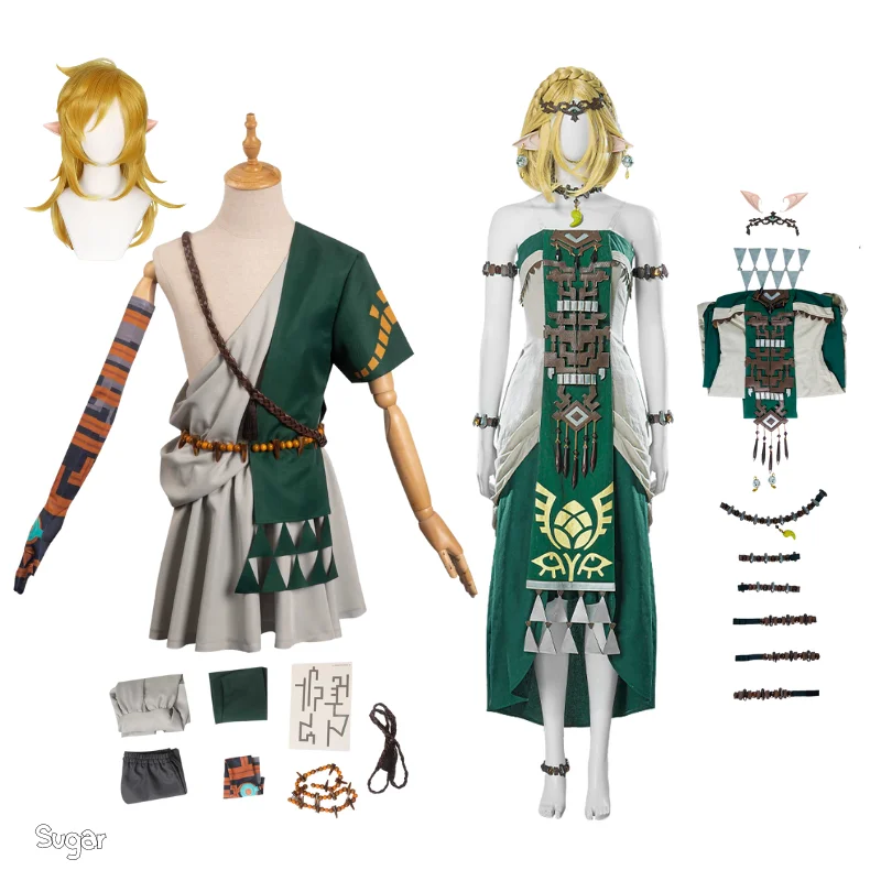 

Женский карнавальный костюм принцессы Zelda: слезы царства, женское фантастическое платье, костюм для ролевых игр на Хэллоуин, карнавал, яркий костюм