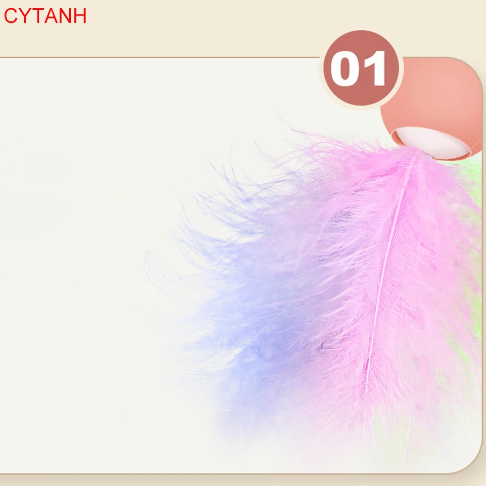 

Cat Toys Interactive Gravity Bounce Teasing Self Fairy Feather Cat Stick Retractable Long Rod Bite-resistant Pointer Feather Toy