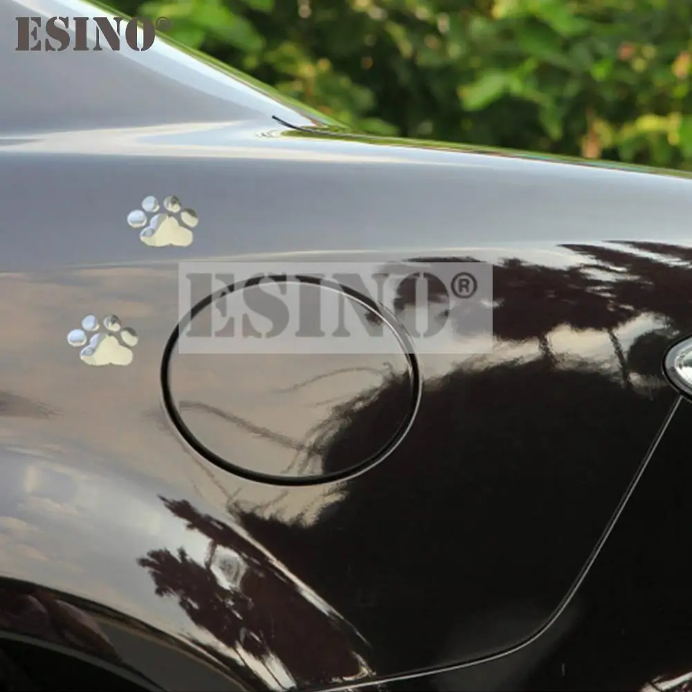 2 x Стайлинг автомобиля ПВХ 3D забавная собака кошка лапа питомец животных следы