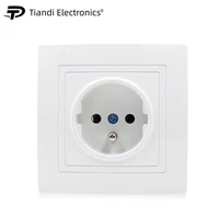 tiandi wall 16a power socket new style panelac 110v 250vwhite household bedroom embedded france standard outlet