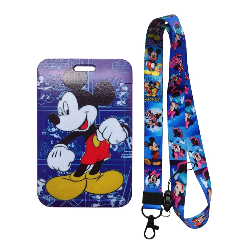

Disney Mickey Minnie Worker Card Holder With Lanyard Card Name Credit Card Holders Card Bus ID Holders Identity Badge