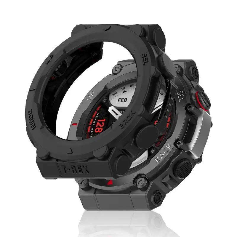 

Soft TPU Case Screen Protector Compatible for Amazfit T Rex 2 Watch Cover Anti-scratch Protective Cover Bumper Shell