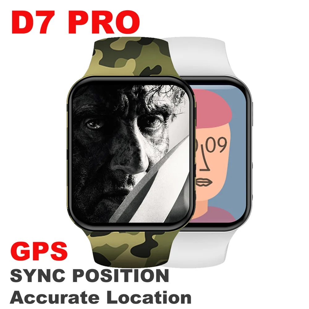 

Дропшиппинг умные часы D7 Pro экран GPS Bluetooth Вызов Пульс долгий срок службы батареи для мужчин женщин мужчин Android IOS PK W37PRO IWO7