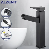 bathroom stainless steel basin faucet countertopunder mounted hot and cold water tap pull out single hole faucet accessories
