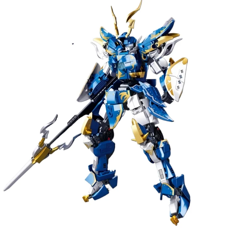 Строительные блоки в наличии Lu Bu Zhao Yun три царства робот-колонна сборе модели