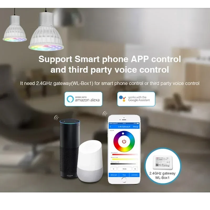 Miboxer FUT103 2 4G 4 Вт GU10 RGB + CCT светодиодный прожектор 110 В 220 переменного тока комнатная