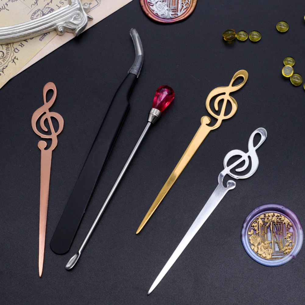 

Fire Paint Stirring Rod Melting Wax Spoon Metal Paint Spoon DIY Invitation Hand Account Retro Seal Making Auxiliary Tool