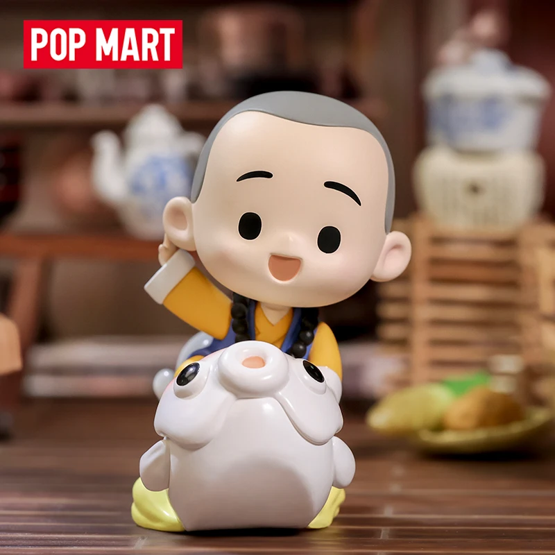 

POP MART Yichan Little Monk Zen Dwelling Food Series Blind Box Kawaii Doll Action Figure Collectible Surprise Model Mystery Box