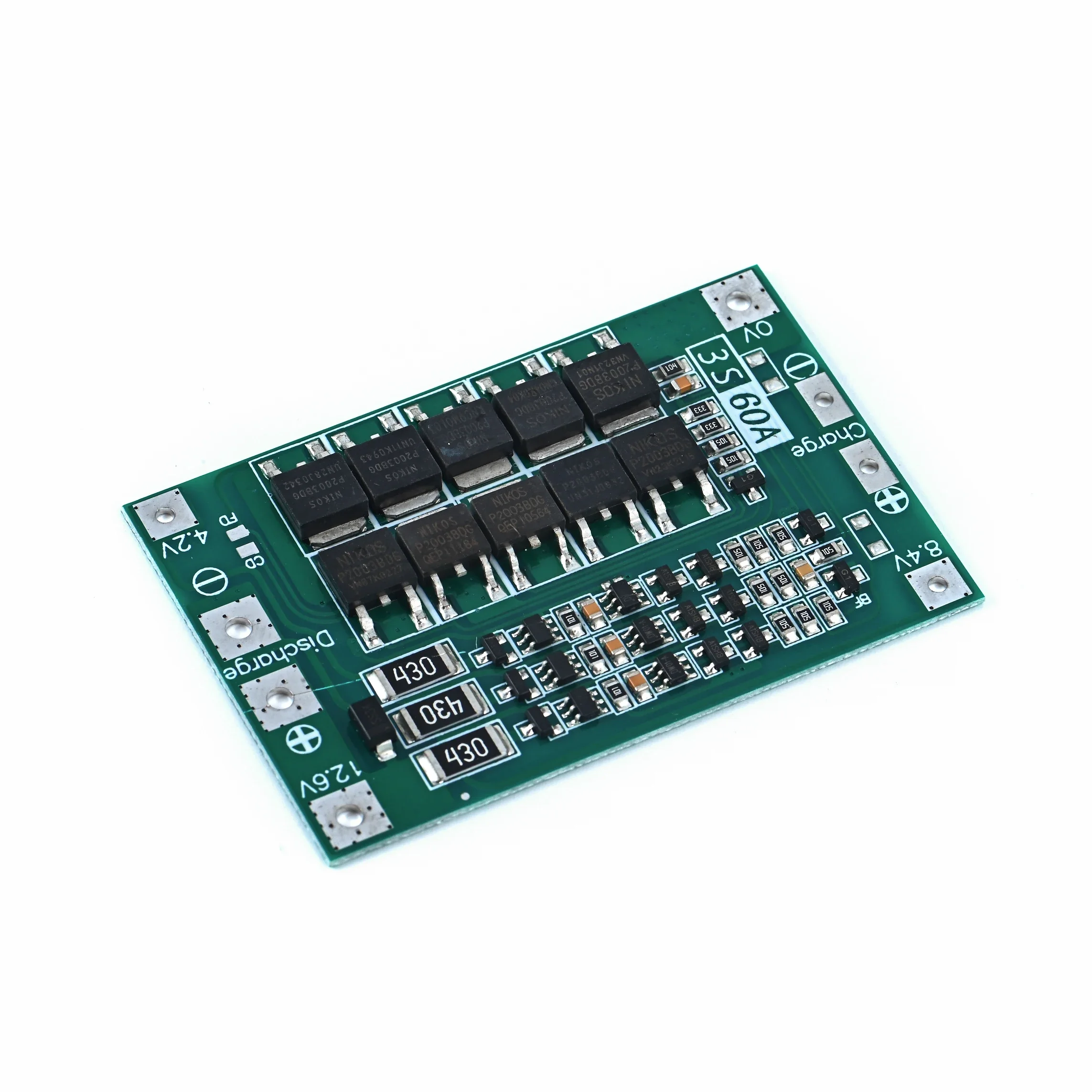 Фото Плата защиты литий-ионных аккумуляторов 3S/4S 20A 40A 60A (BMS) для 18650, для дрелей и моторов, 11.1V 12.6V/14.8V 16.8V, с функциями улучшения/балансировки №2