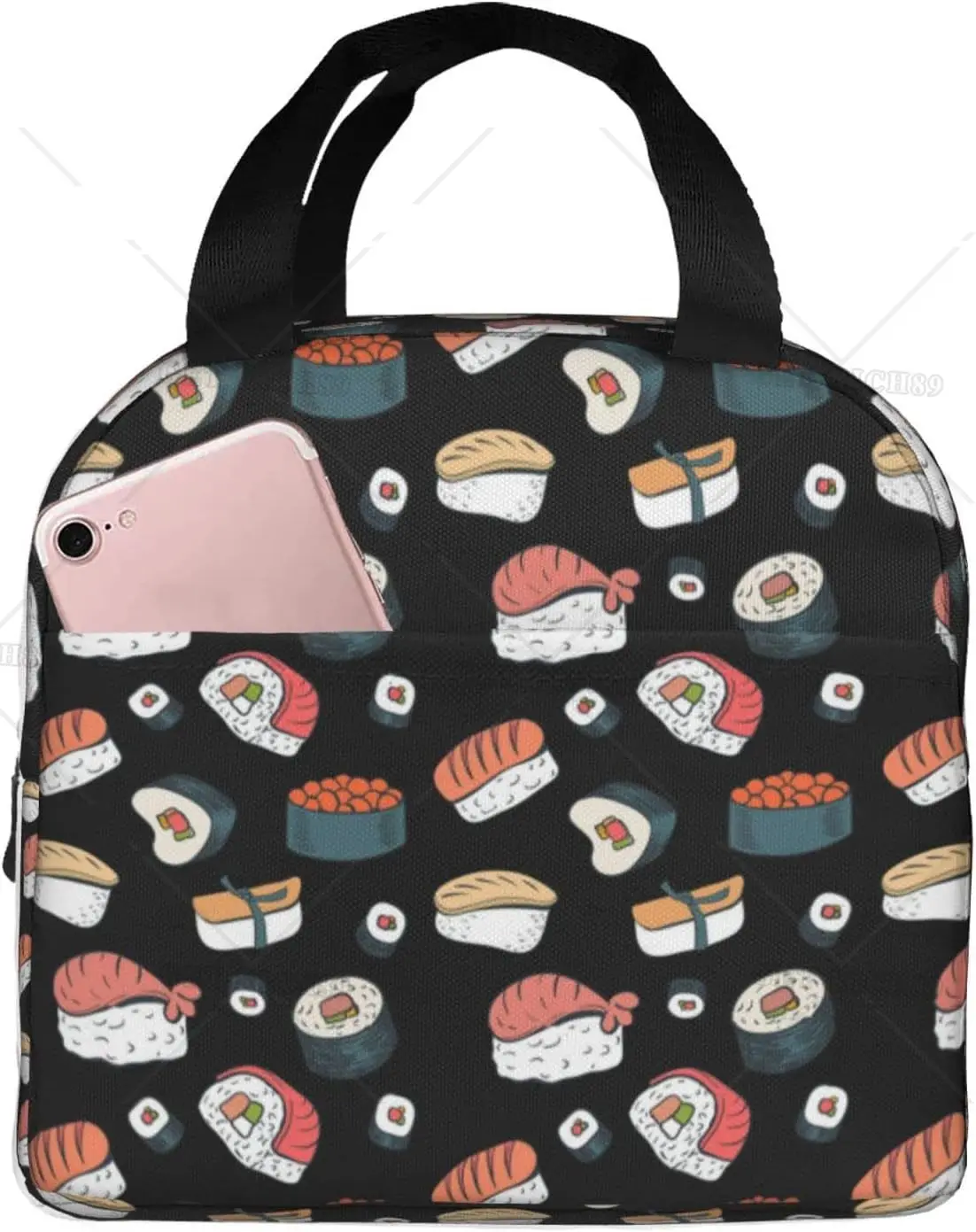 

Сумка для суши с изоляцией, милый Ланч-бокс, многоразовая сумка-тоут для женщин и мужчин, дорожная сумка для пикника