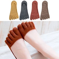 summer womens slipper toe socks mesh thin cotton split toe sweat absorbing boat sock ankle socks breathable five finger socks