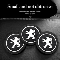 2pcs non slip car water cup pad rubber mat bottle holder coaster anti skid for peugeot 206 307 308 207 407 3008 208 508 2008