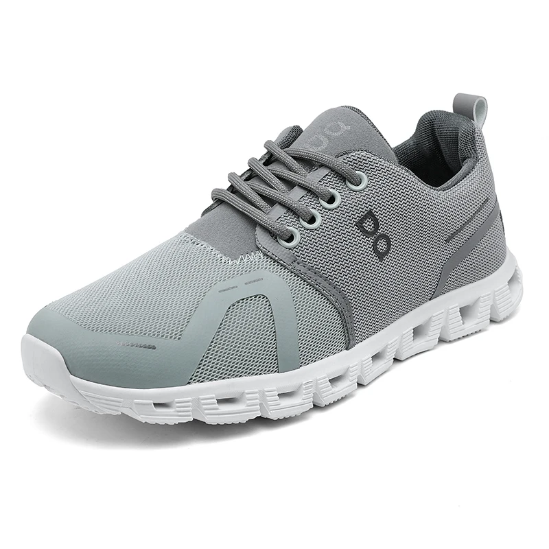 Men's Running Shoes Lace Up Men's Shock Absorbing Sports Shoes Lightweight and Comfortable Mesh Breathable Walking Sports Shoes