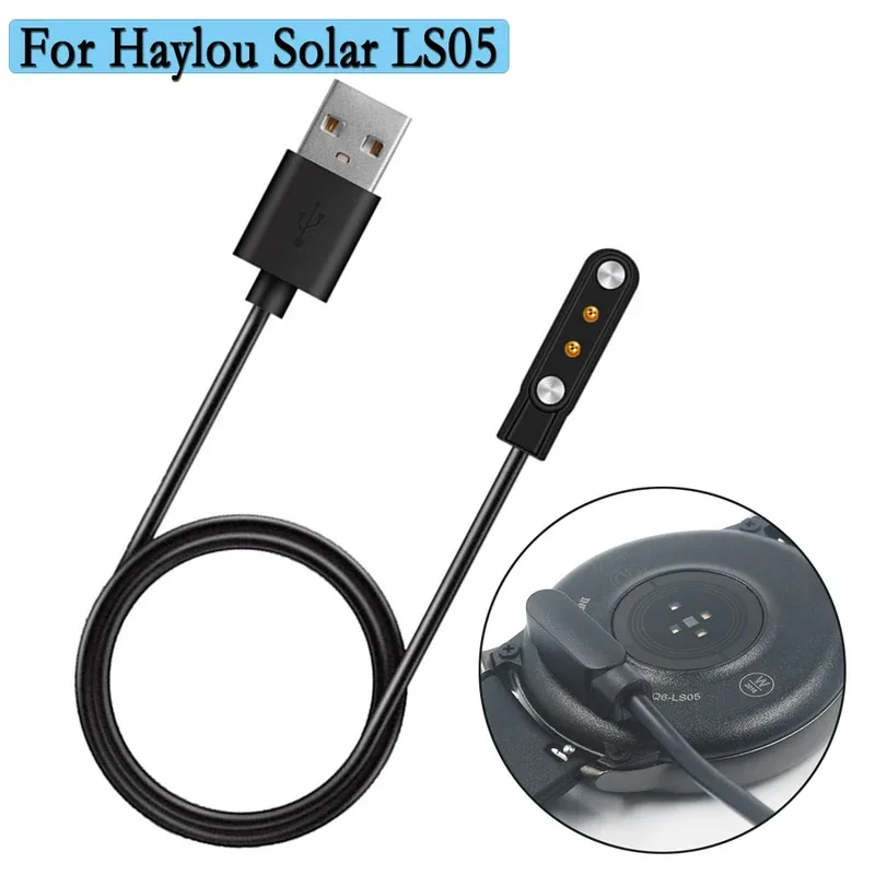 Фото USB-кабель для зарядки для часов Xiaomi Haylou Solar LS05, провод для зарядного устройства, портативный зарядный кабель, аксессуары для часов №1