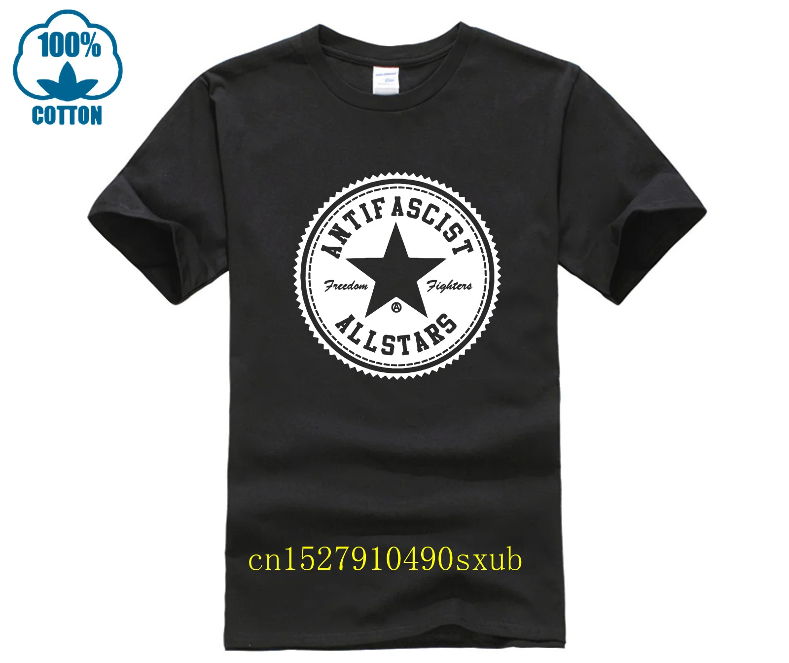 Антифашистская Мужская Повседневная модная футболка allstars freedom Fighter, крутая Мужская футболка с круглым вырезом