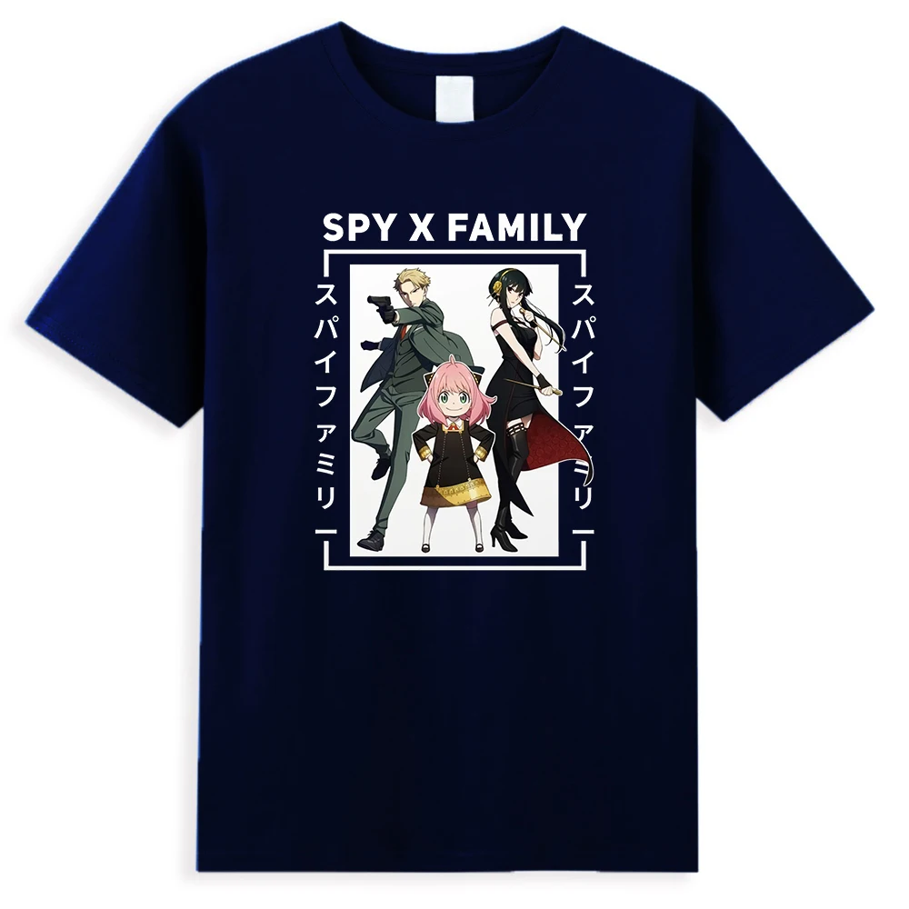 

Футболки с рисунком аниме спай×family, мужская повседневная футболка оверсайз 2022, летние хлопковые футболки, женские и мужские хлопковые футб...