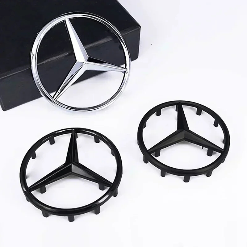 1pcs 52mm 57mm Car Steering Wheel Badge Emblem Sticker Auto-Styling For Mercedes Benz A B C E S class GLA GLC CLA W204 W205 W212