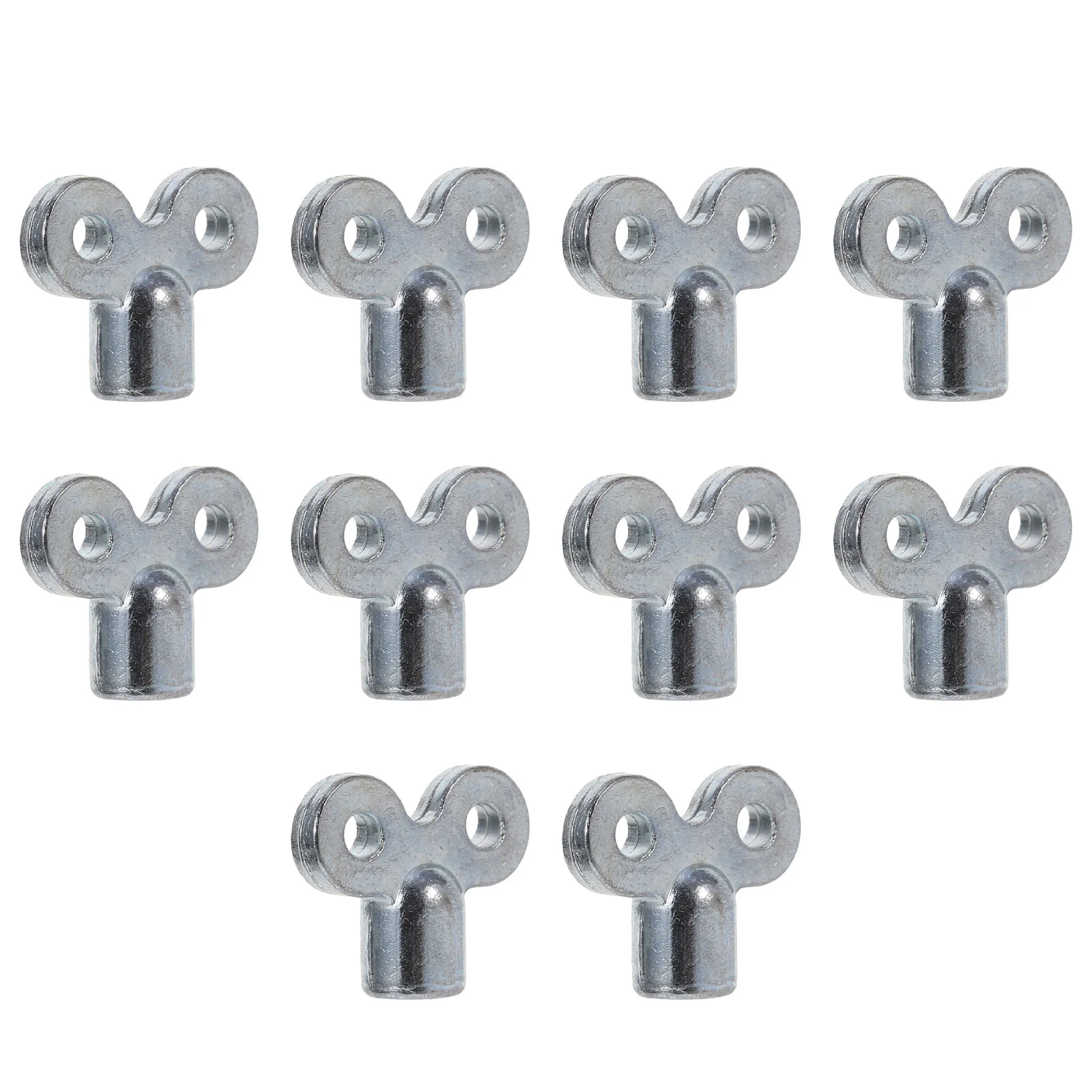 

10PCS Radiator Key Zinc Alloy Metal Water Switch Key for Radiator ( Silver )