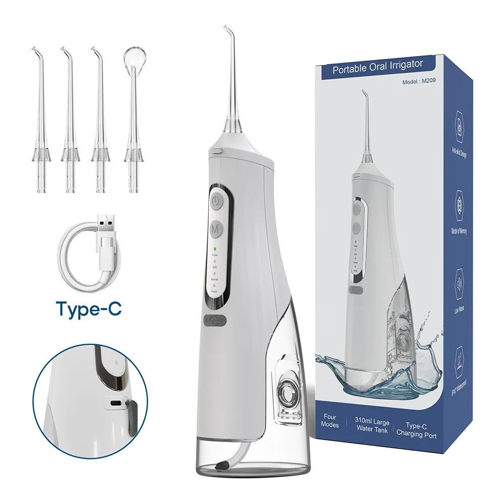 New Oral Dental Irrigator Portable Water Flosser USB Rechargeable 3 Modes IPX7 200ML Water for Cleaning Teeth Teeth Whitening enlarge