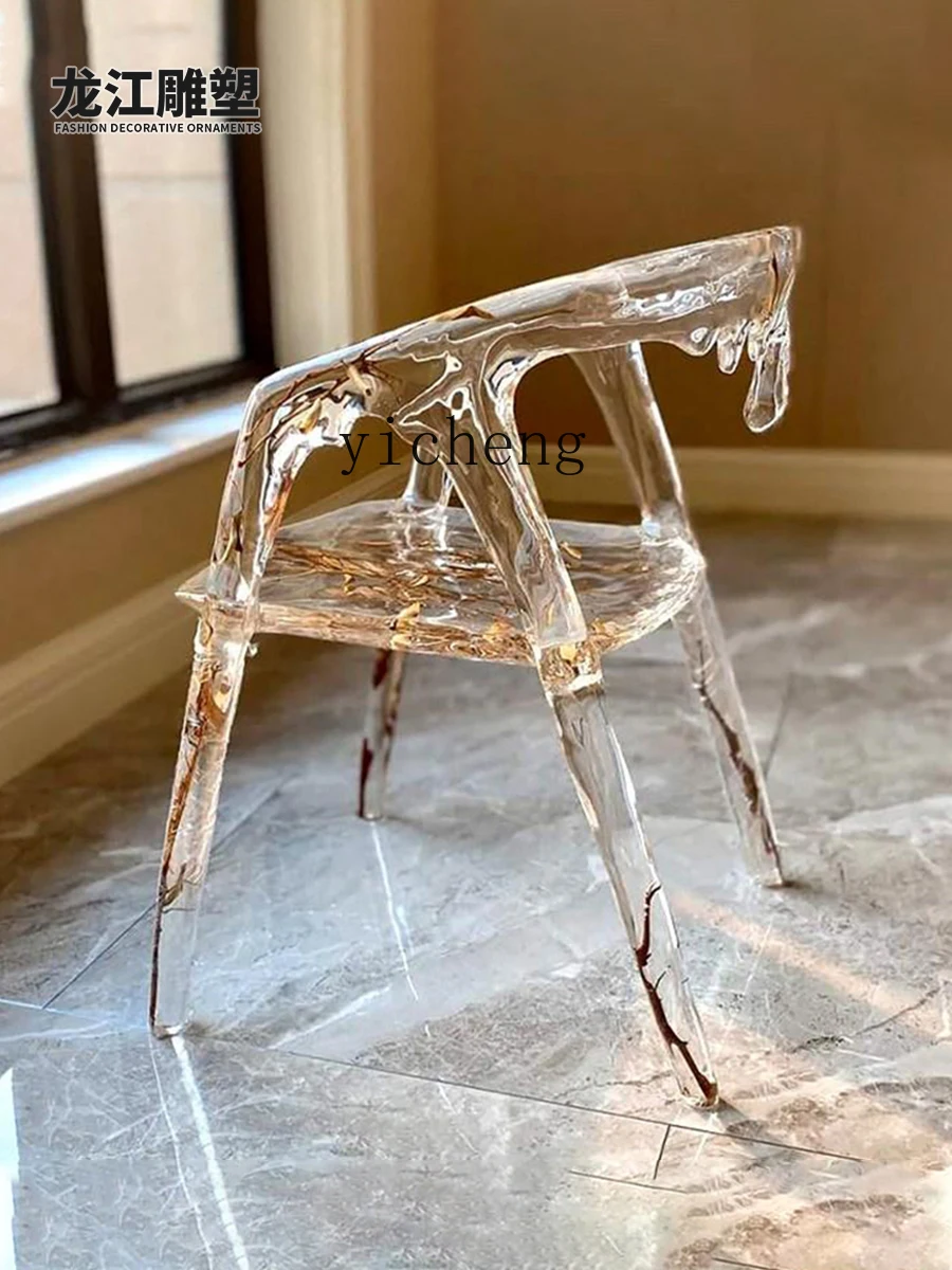 Прозрачная смола Xl искусственное украшение стула комнатная модель скульптура