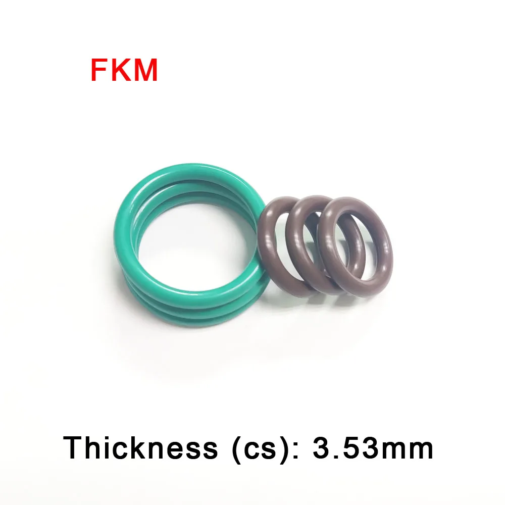

FKM O Ring Rubber Gasket CS 3.53mm Thickness Fluorine Rubber Washer Water Oil Seal Rings Prevent Leakage AS 568 /AS-201-280