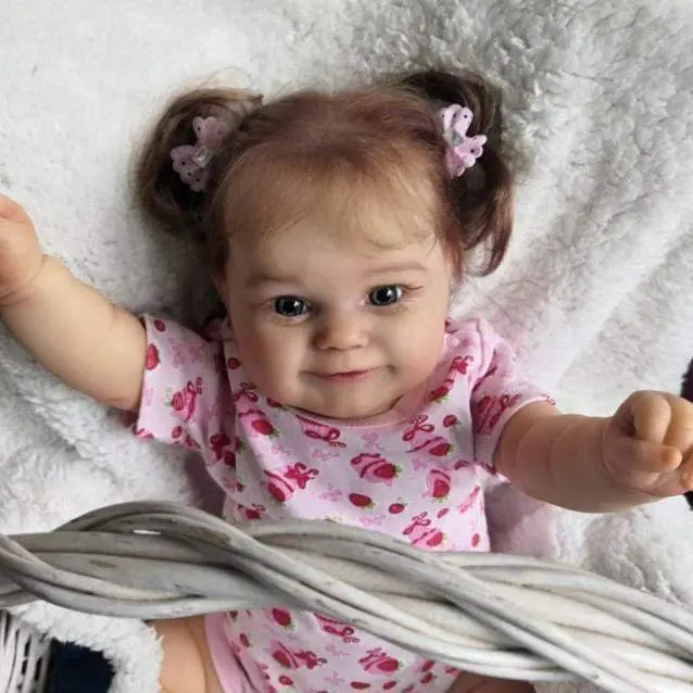 Кукла новорожденная силиконовая мягкая/унисекс 50 см с синими глазами