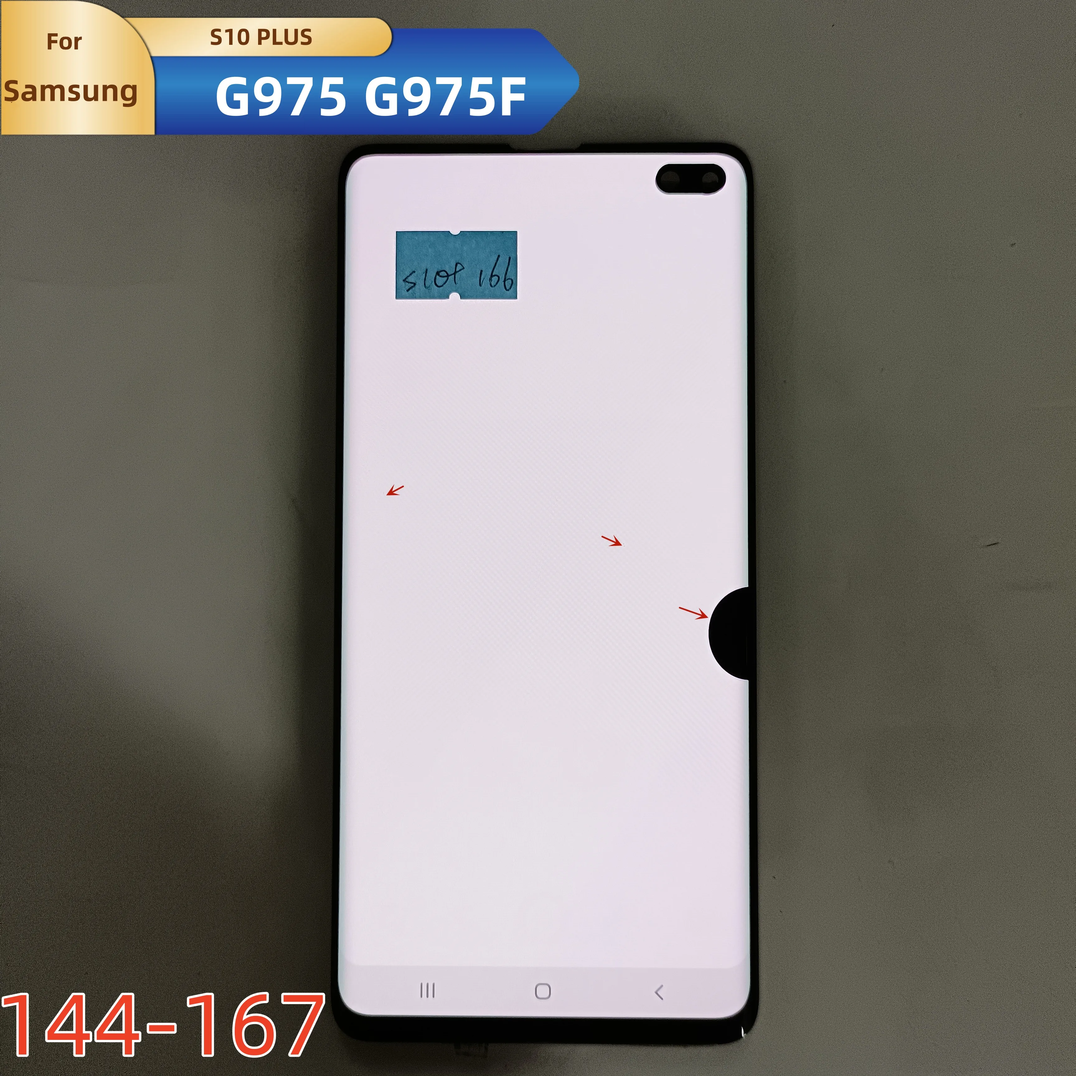 

Original AMOLED S10+LCD For Samsung Galaxy S10 Plus Display G975 SM-G975F/DS G975Fn Touch Screen Digitizer Assembly WIth Frame