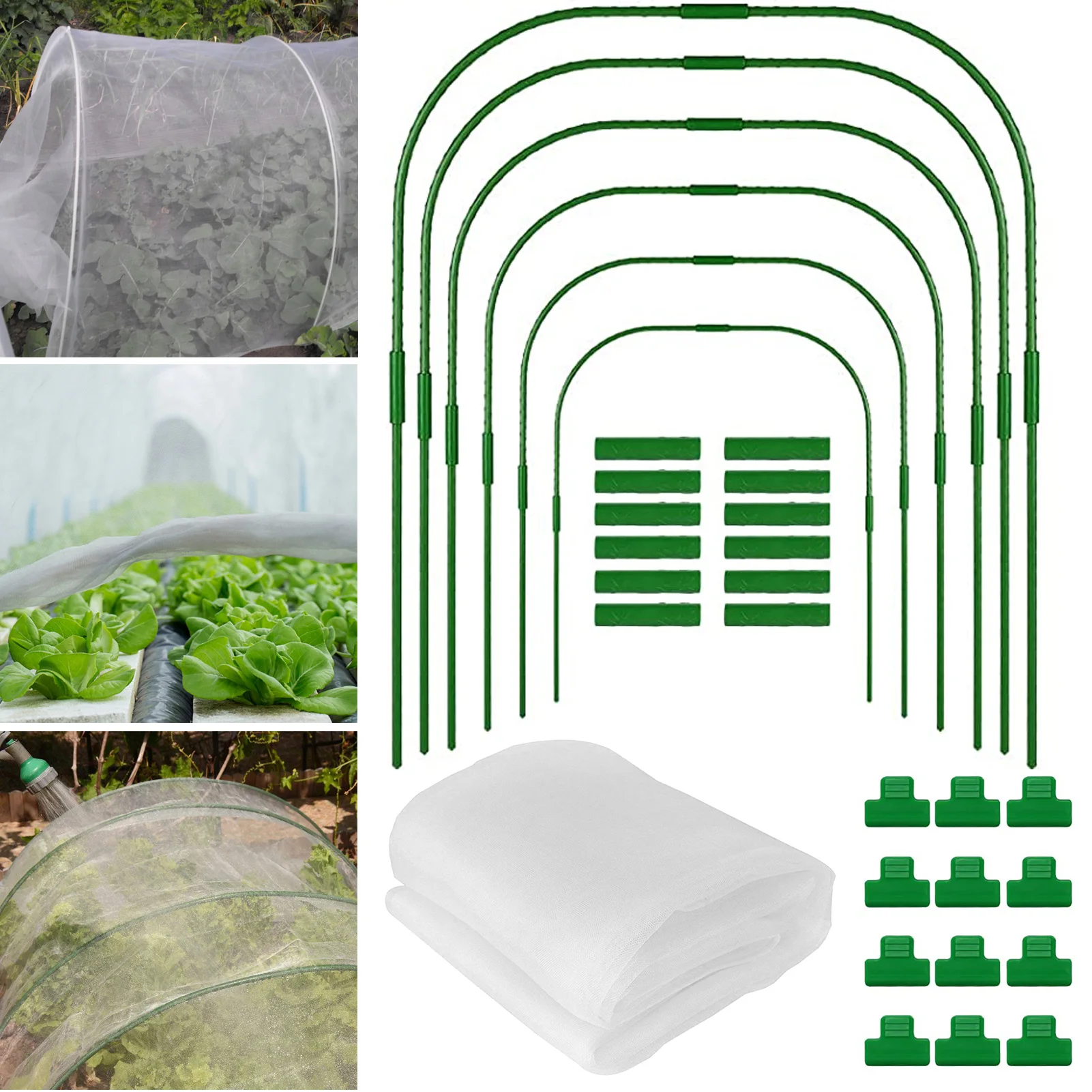 

Garden Mesh Netting Kit Durable Fine Mesh Netting And Garden Hoops Garden Mesh For Vegetable Plants Fruits Flowers Crop