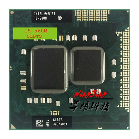 Двухъядерный четырехпоточный процессор Intel Core i5-560M i5 560M SLBTS 2,6 ГГц двухъядерный четырехпоточный процессор 3 Вт 35 Вт Socket G1 / rPGA988A