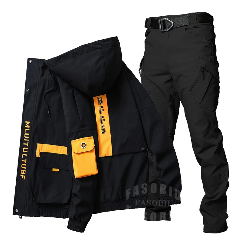 

Autumn Summer Thin Fishing Suits Men's Hooded Sun Protection Fishing Clothes Breathable Shirt for Pants Korean Zipper Clothing