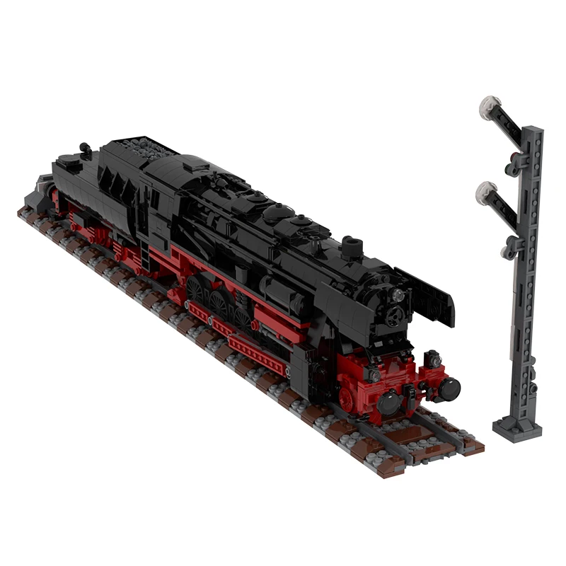 

MOC German Class Steam Locomotive Building Block Kit Soviet Railway Track High-tech Brick Model DIY Children's Gift Toy