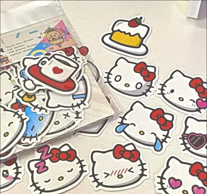 100 шт. стикеры Hello Kitty Kulomi материал наклейка водонепроницаемый Дорожный чемодан