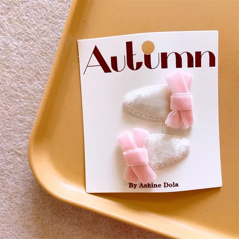 2 шт. Детские коралловые флисовые заколки ZUXMINL